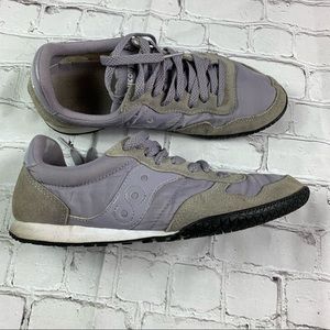 Saucony track purple nylon and suede running shots